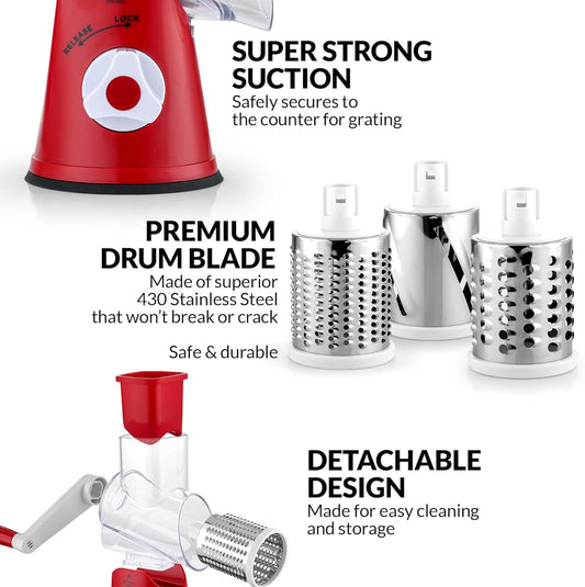 The 3-in-1 Rotary Slicer Shredder & Grater™